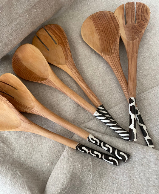 Wooden spoons with print