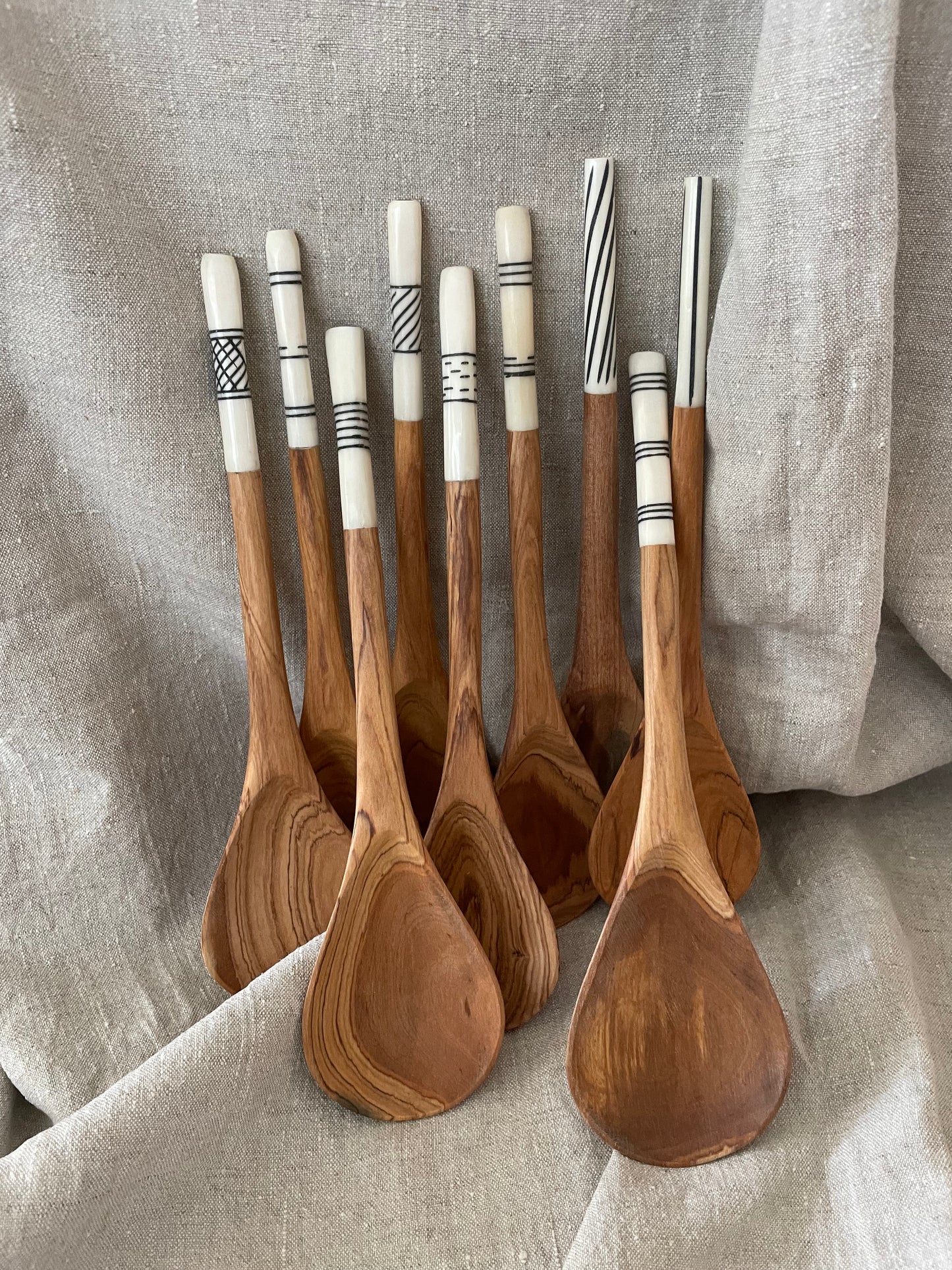 Wooden spoons with print