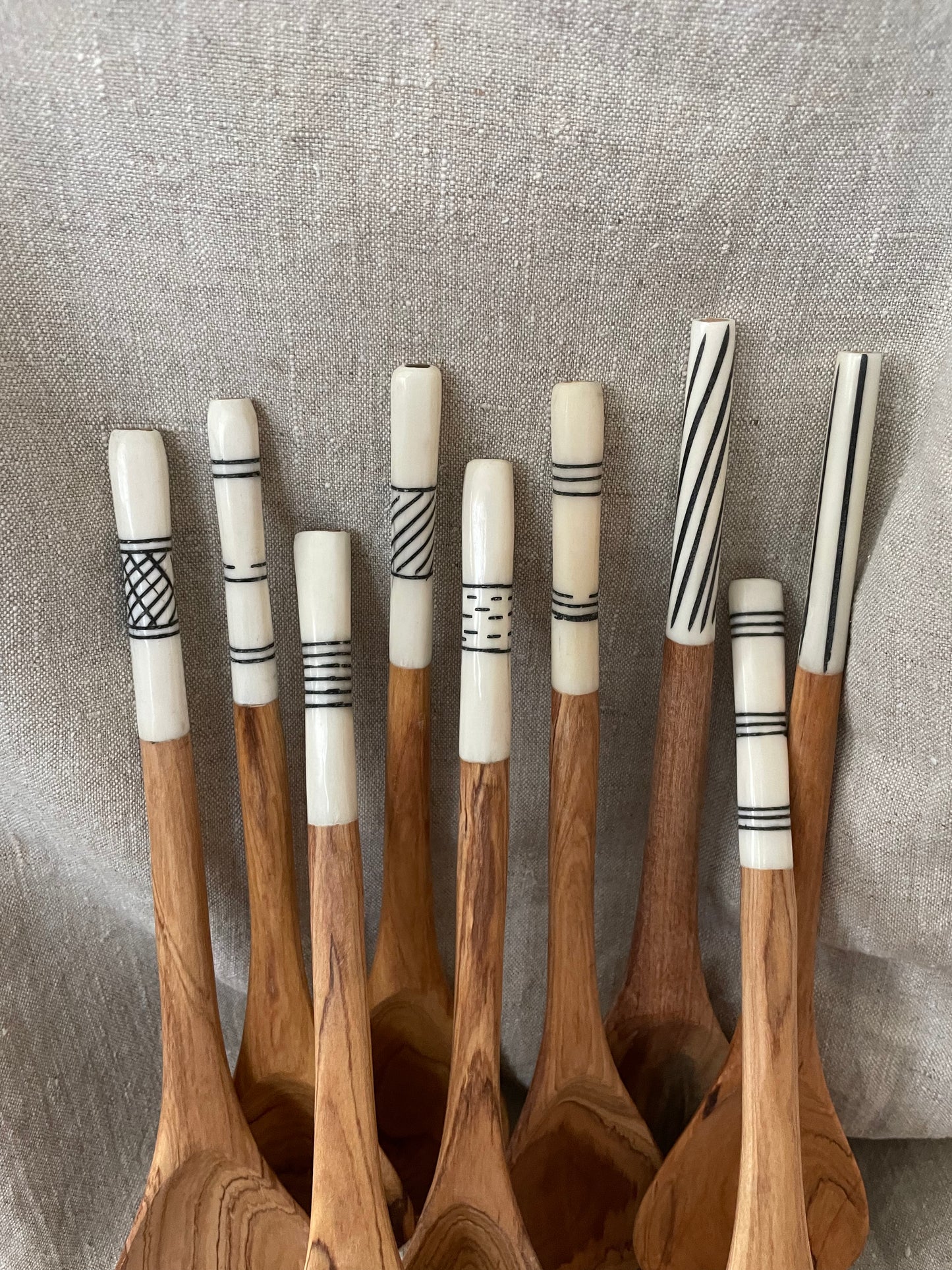 Wooden spoons with print