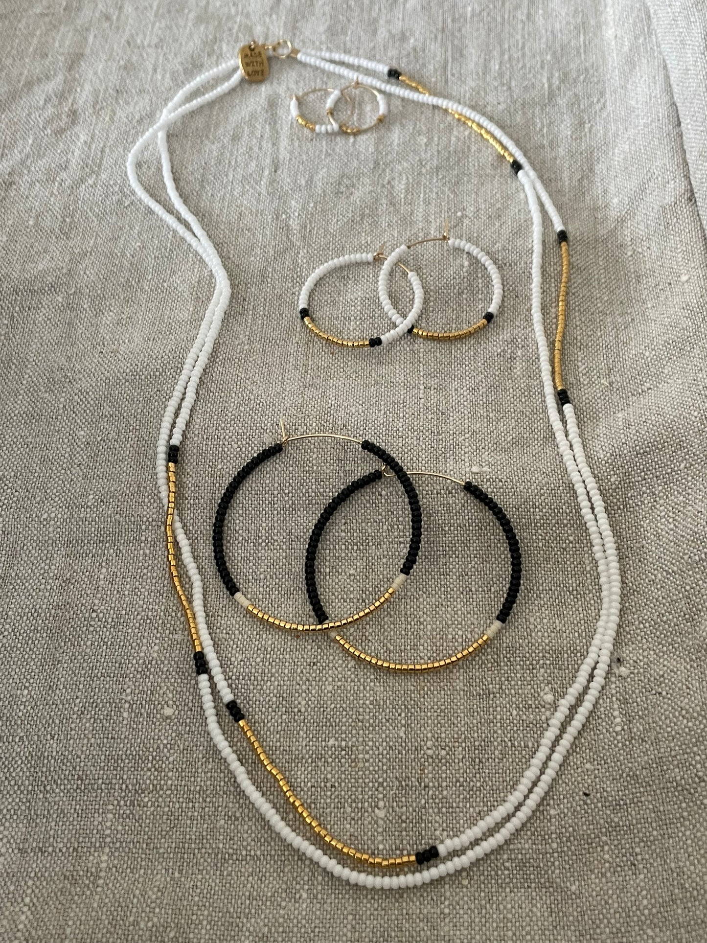 Long Endito multi wrap collier wit