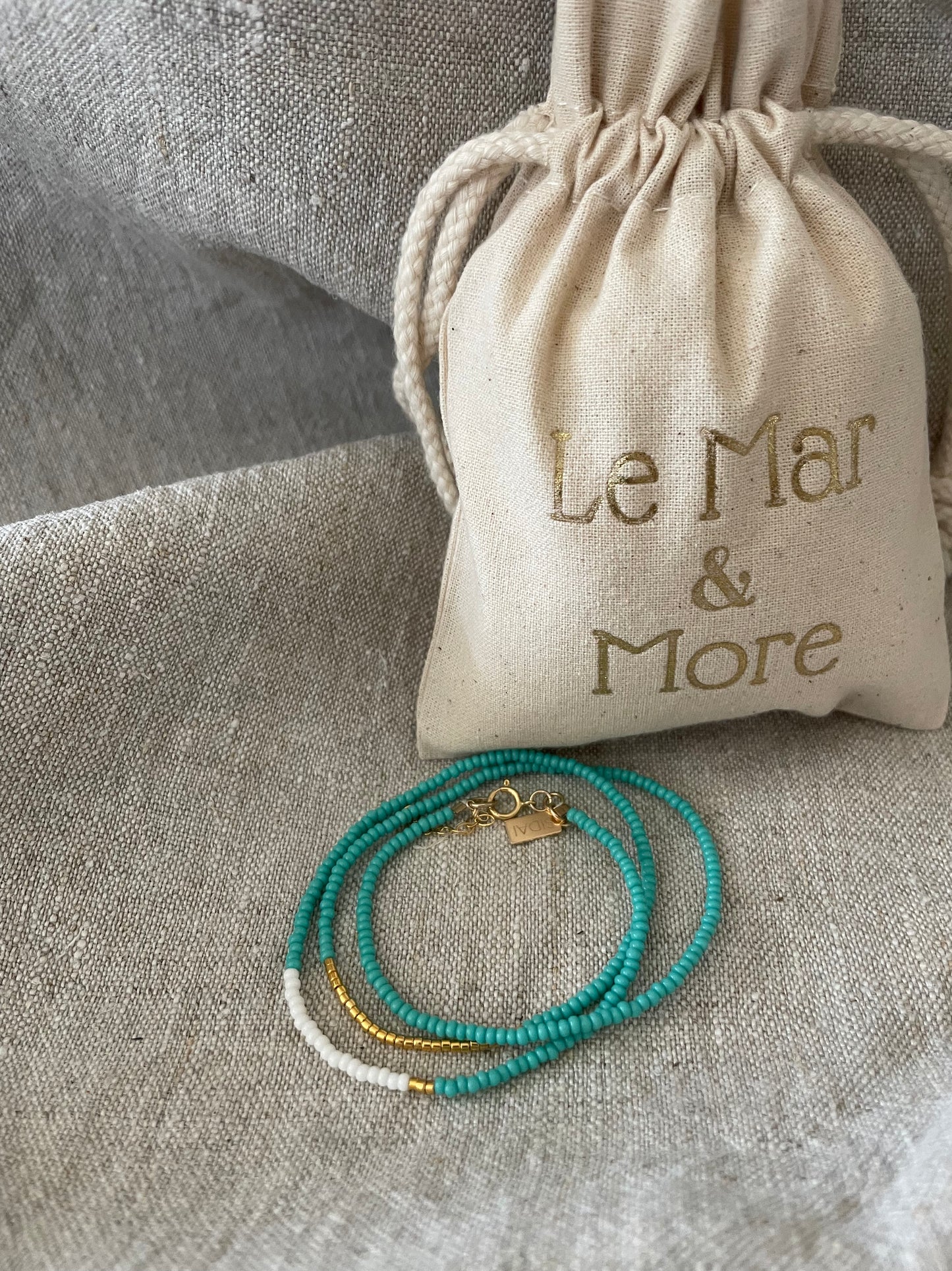 Triple wrap Endito bracelet turquoise