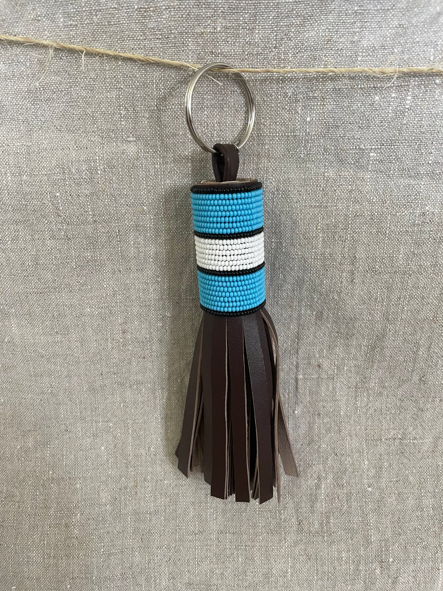 Leather keychain Ngorongoro